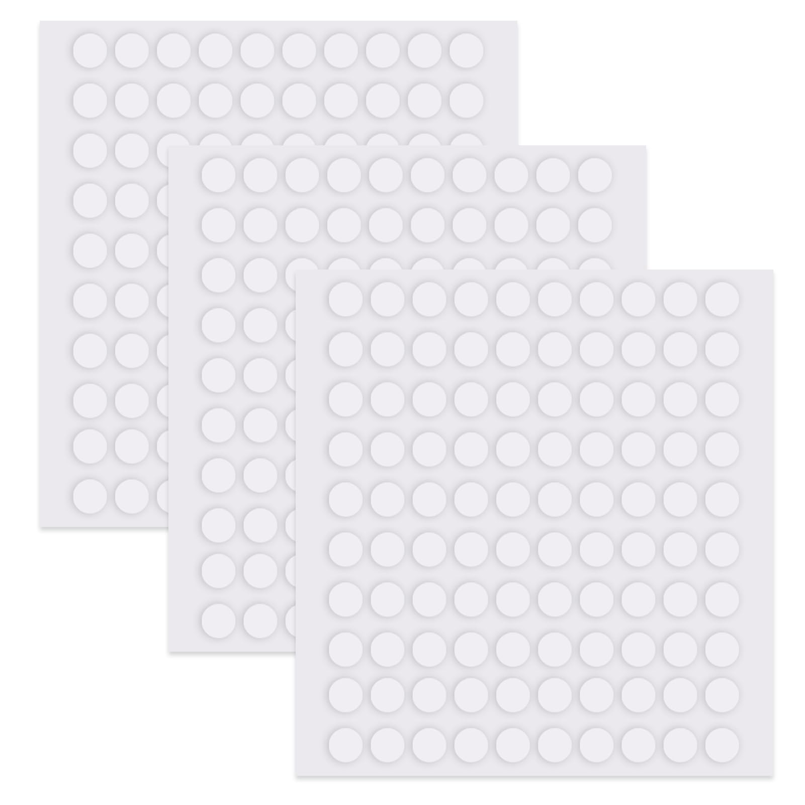 Pastilles Adhésives Double Face 300 Pièces 6mm Autocollants Ronds Transparent Amovible Sans Trace pour Bricolage Maison
