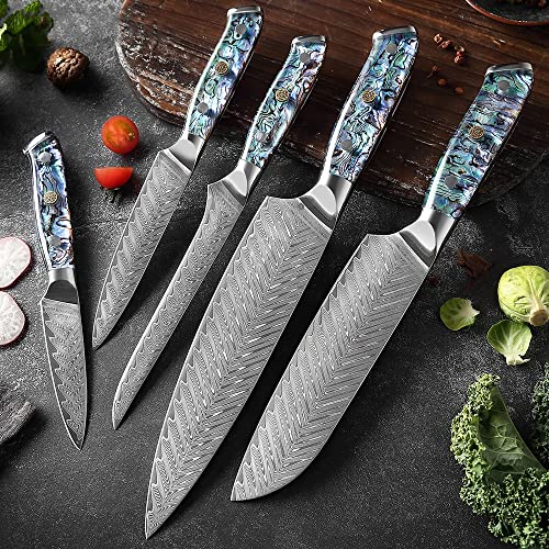 Set Cuchillos Cocina 7 Piezas Acero Damasco miniatura 2
