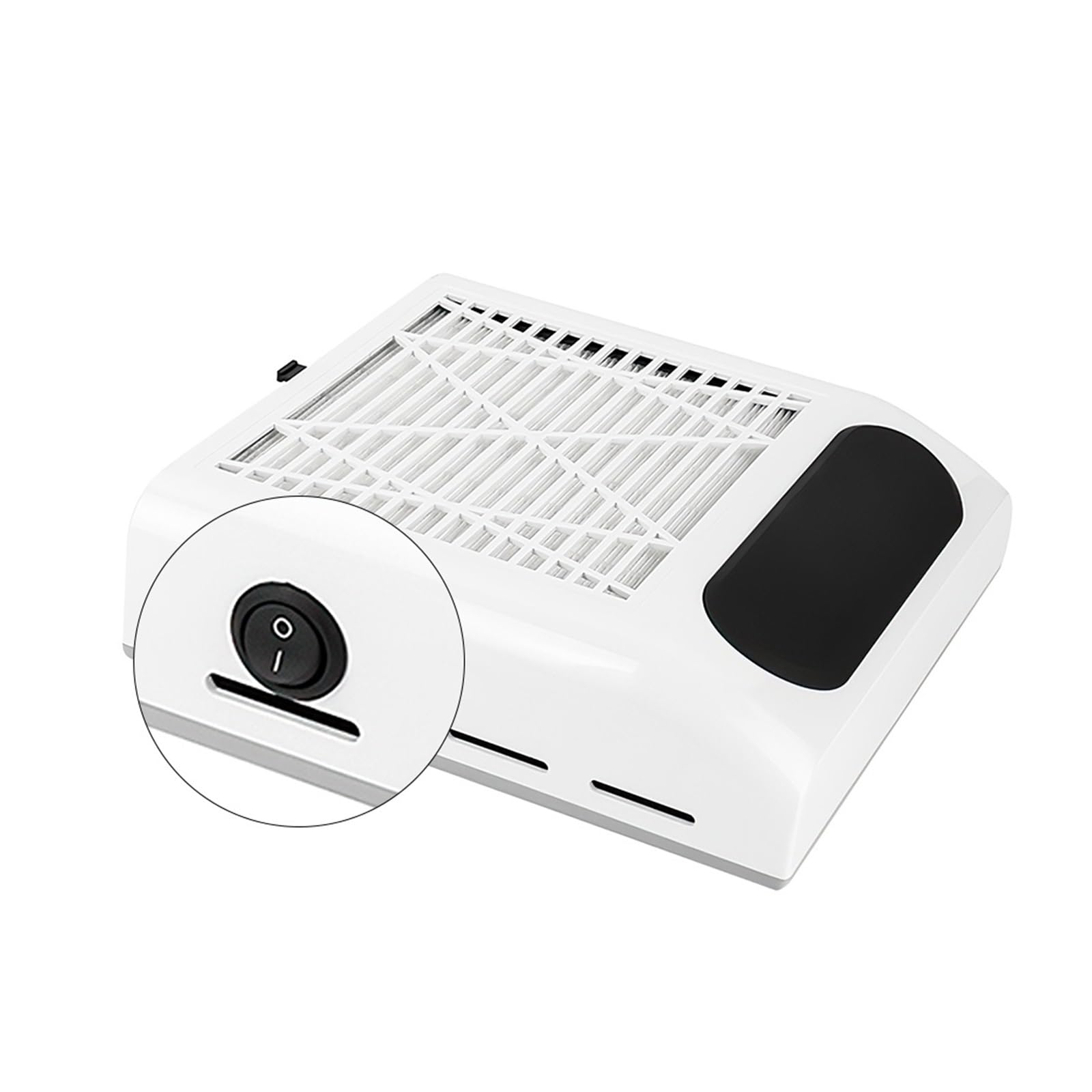 MRKU Aspirateur à poussière pour Ponceuse à Ongles, Filtre Lavable, Aspiration silencieuse, Ventilateur Puissant 80 W avec équipement de manucure Amovible