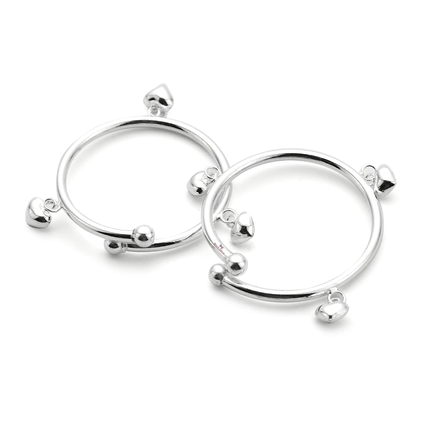 Black Silver Exclusive 925 Sterling Silver Ghungroo Heart Charms Kada/Bracelet For Baby Girls & Baby Boys - Review, Price and Buying Guide