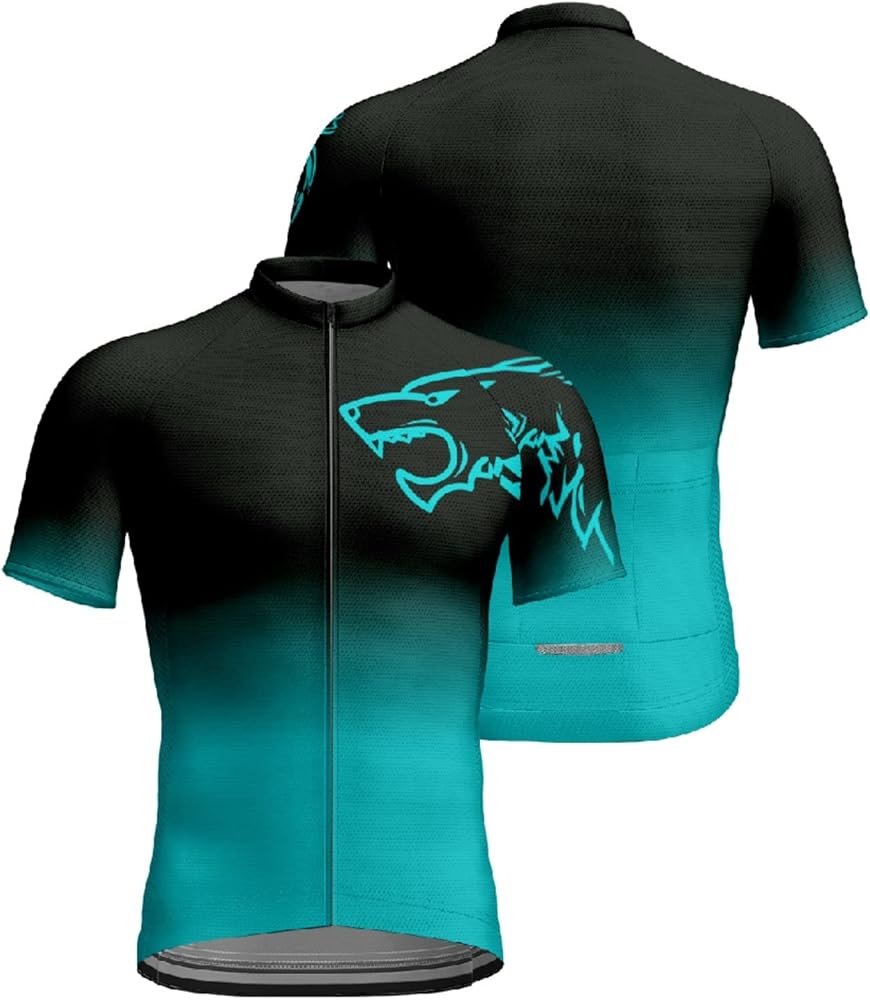 Beokeuioe Maillot De Cyclisme à Manches Courtes Pour Homme - Respirant - Séchage Rapide - Pour VTT, A Bleu, XXS