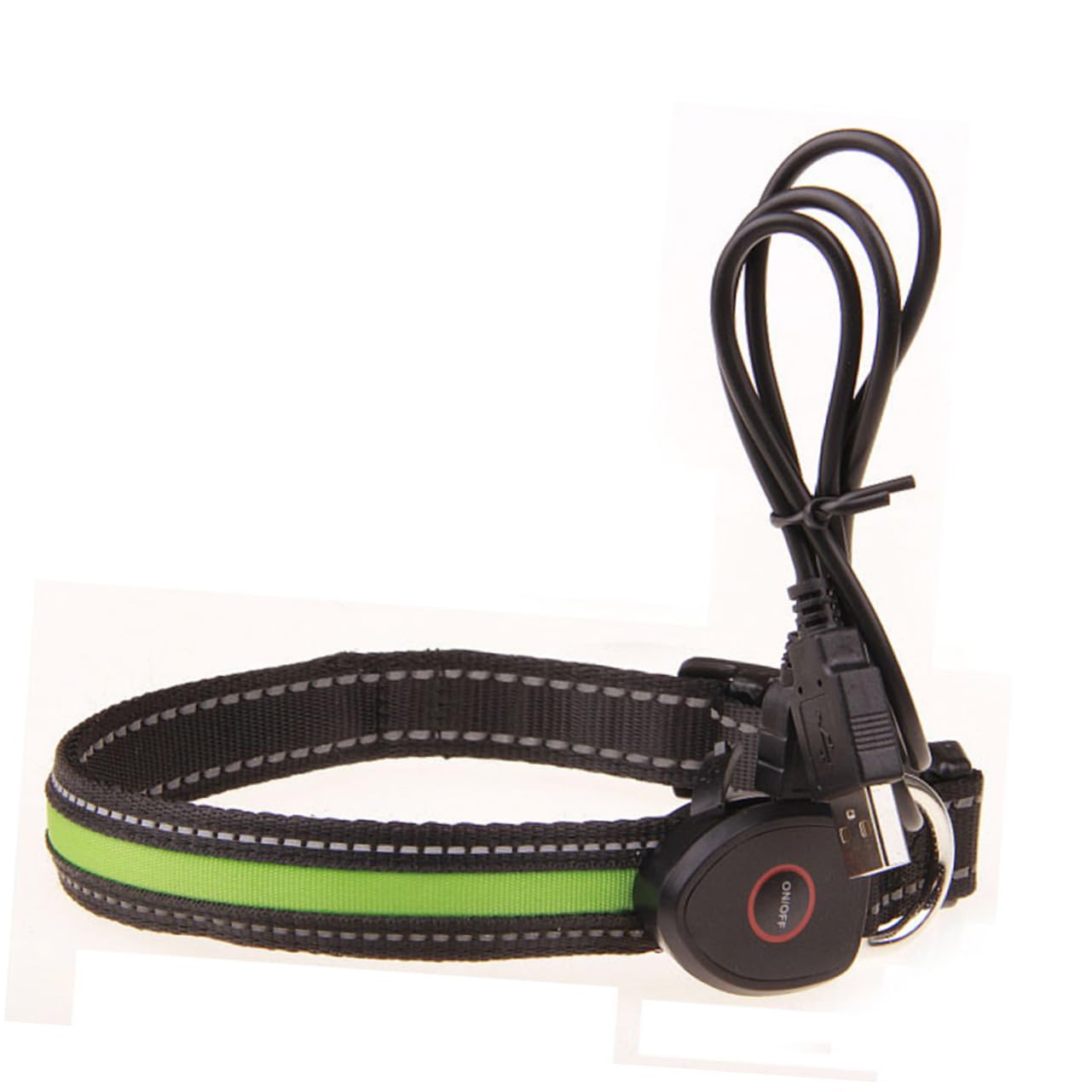 Housoutil Lot De 3 Colliers Lumineux LED pour Chien Accessoire De Sécurité pour Animaux De Compagnie Vert Taille S