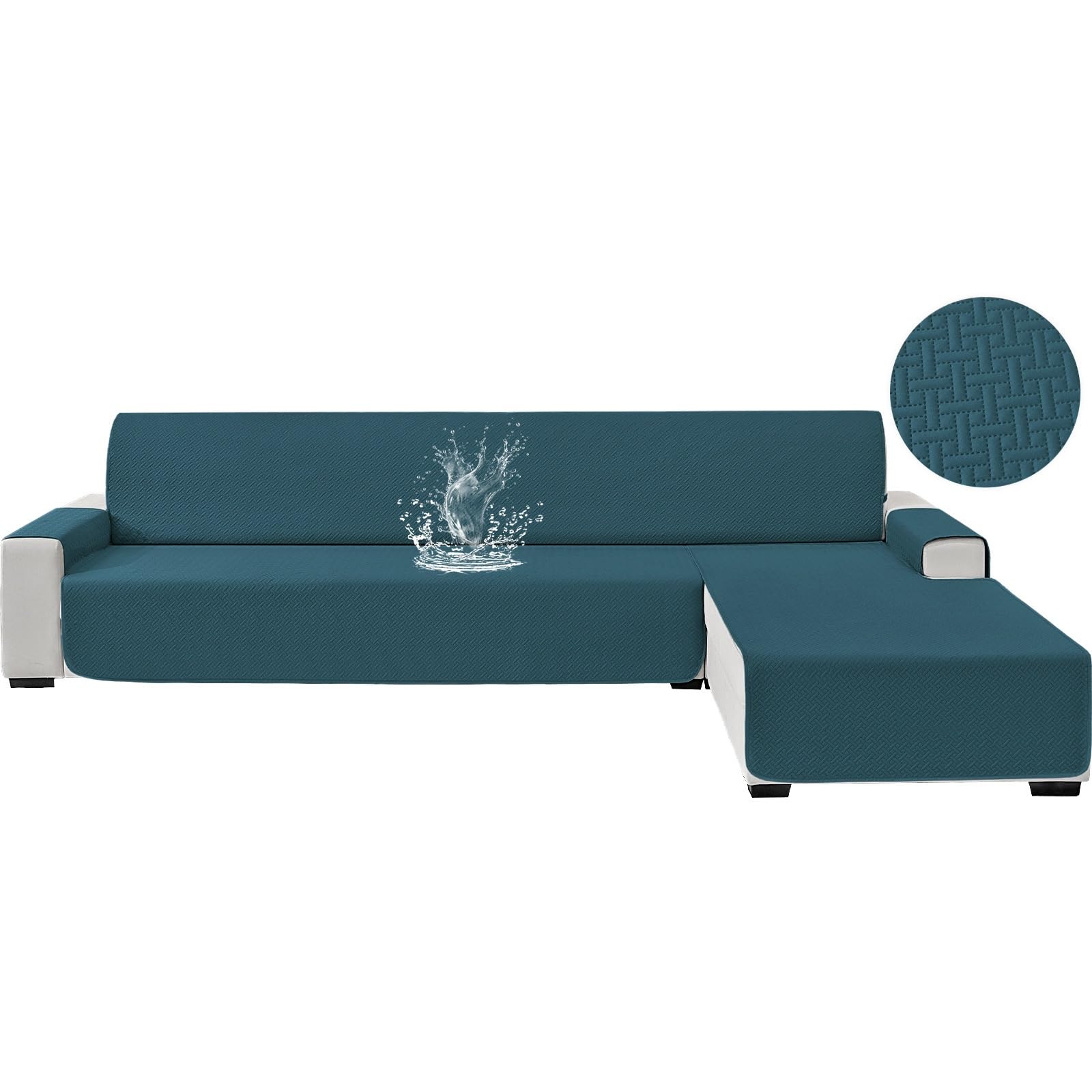 Waterproof L Shaped Sofa Cover, Anti-Slip Chaise Lounge Couch Protector