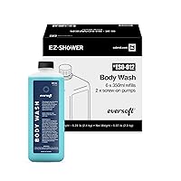 Vista 1 de EZbrnd Eversoft - Cartucho de repuesto refrescante para gel de baño, 12 oz (12 onzas) x 6