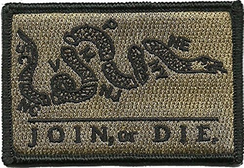 Join Or Die Tactical Patch - Coyote Tan by Gadsden and Culpeper