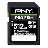 512GB PRO Elite Class 10 U3 V30 SDXC Flash Memory Card - 100MB/s, Class 10, U3, V30, 4K UHD, Full HD, UHS-I, Full Size SD