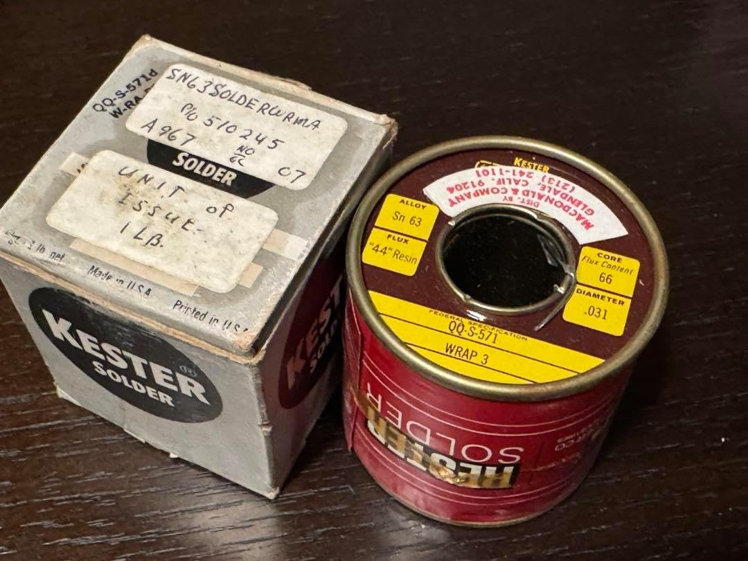 未使用デッドストック1960年代KESTER44メタル缶1巻 60年代ビンテージハンダKESTER44 1巻