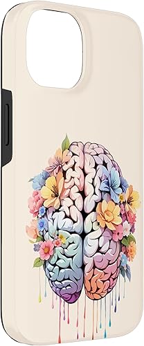 Miniatura 6 de Funda para iPhone 11 Salud mental, psicología, cerebro anatómico floral