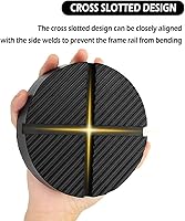 Vista 4 de 2 almohadillas para gato de piso, adaptador de goma negra que proporciona amortiguación, adaptador universal para gato de soldadura con ranuras