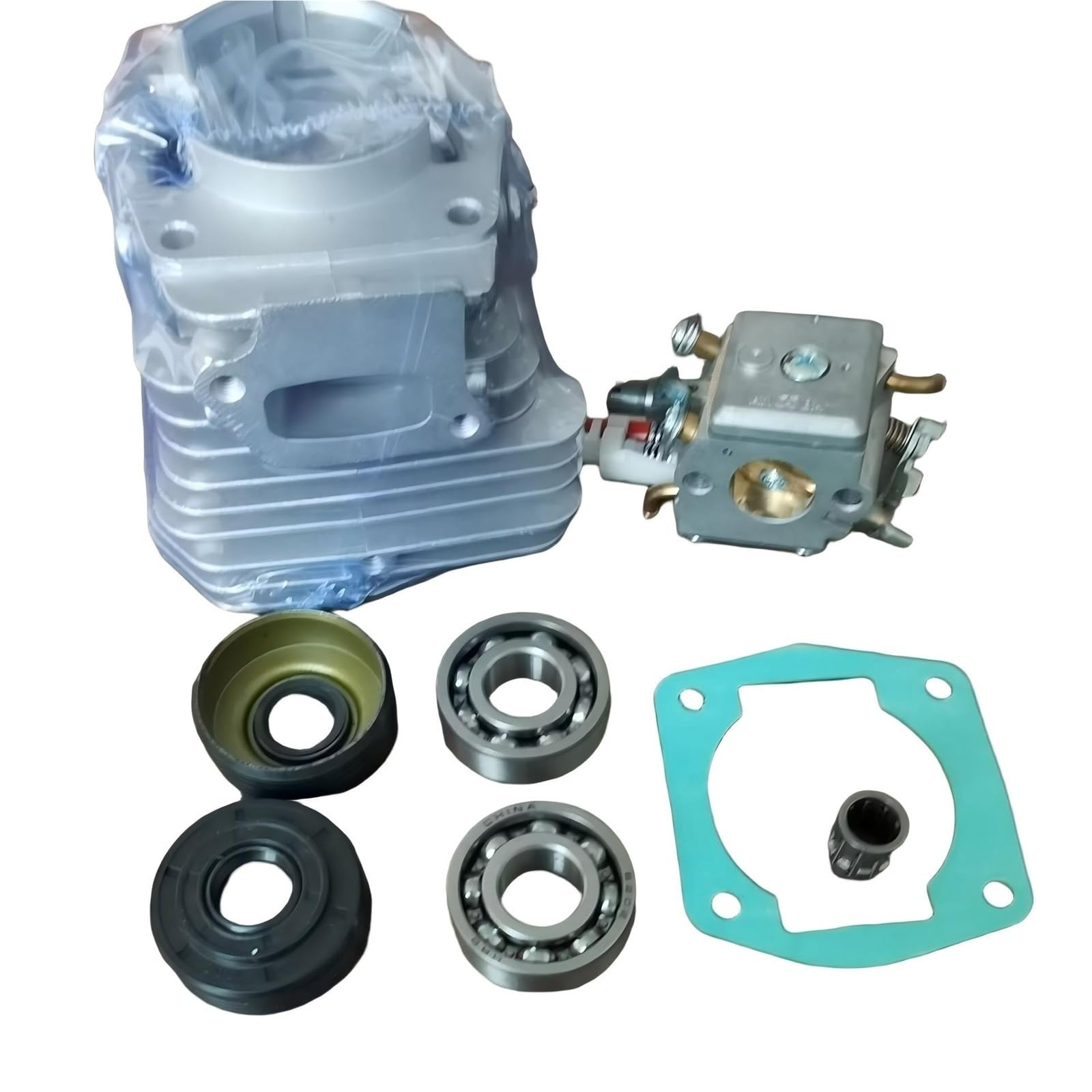 ISQJPVF for husq-Varna 353 Cylinder Piston Kit 45MM Chrome Coated