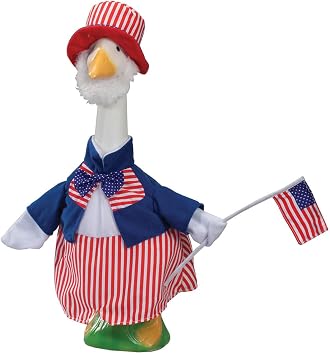 Gaggleville Uncle Sam Goose Outfit, Fits Large 23" H Statue, by Fox Valley Traders