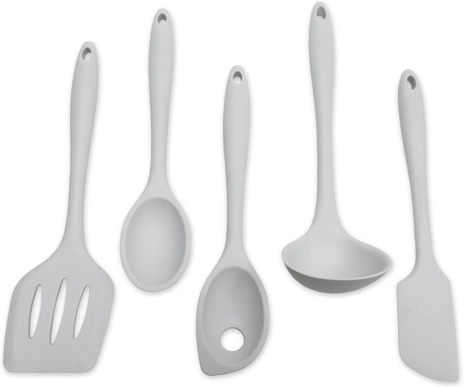 Chef Craft – Premium Silicone Kitchen Tools and Utensils Set, Non-Scratch, Withstands Temperatures up to 450°F, BPA-Free, 5 Piece Cooking Utensils Set, Gray Chef Craft – Premium Silicone Kitchen Tools and Utensils Set, Non-Scratch, Withstands Temperatures up to 450°F, BPA-Free, 5 Piece Cooking Utensils Set, Gray