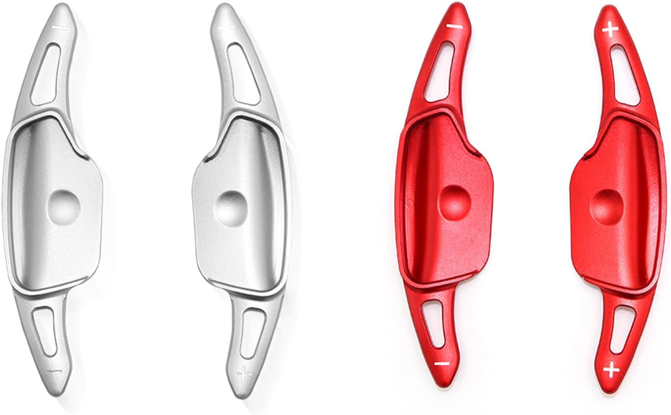 Steering Wheel Paddle Shifter Extension, Steering Wheel Shift Paddle Extended Shifter Trim Cover, Compatible with Kia Sorento 2024-2026 Accessories (Silver)