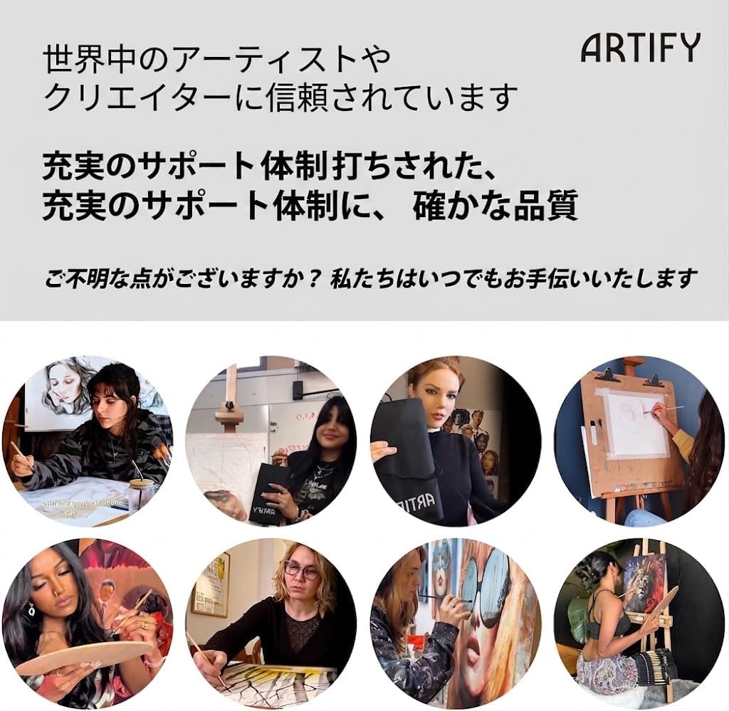 ARTIFY, Набор кистей для рисования, Масляная живопись, Акварель, Кисти для рисования, Акрил, Кисти для гуаши, Акварельные кисти, Кисти для масляной живописи, Набор кистей, 24 шт, фото 8