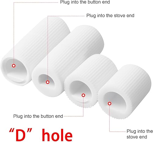 Miniatura 4 de Jetec Paquete de 4 perillas de control de repuesto con 12 adaptadores para hornoestufaestufa, comprueba cuidadosamente si las dimensiones de la