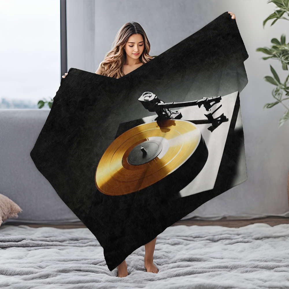 Couverture épaisse en flanelle vinyle doré, le cadeau parfait