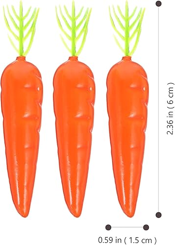 Miniatura 9 de STOBOK Zanahoria - 25 piezas de diseño de habitación, fiesta, decoración para el hogar, zanahorias falsas, micro suministros para manualidades en