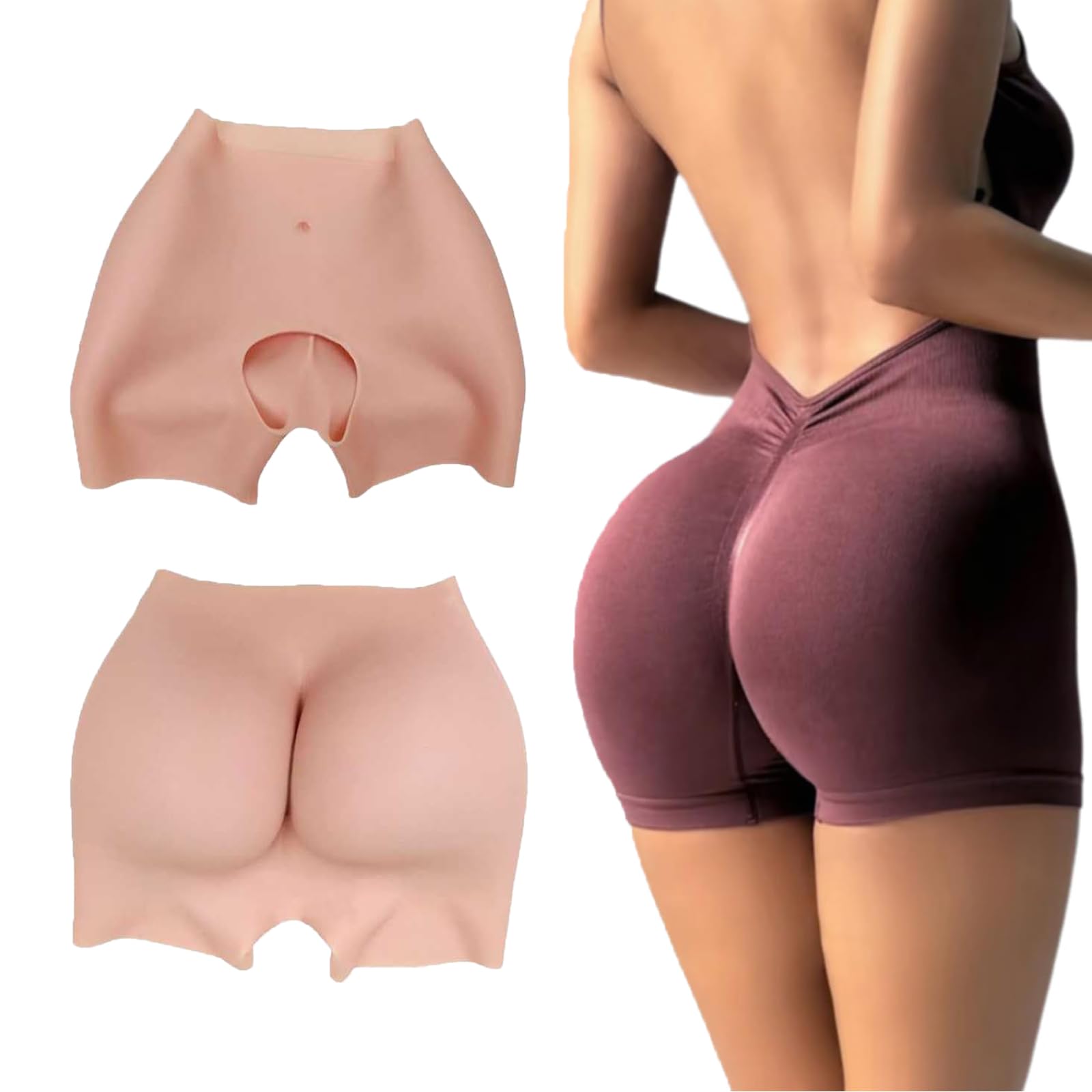 Adima Pantaloncini Mutandine Imbottiti Modellanti in Silicone Realistico per Transgender