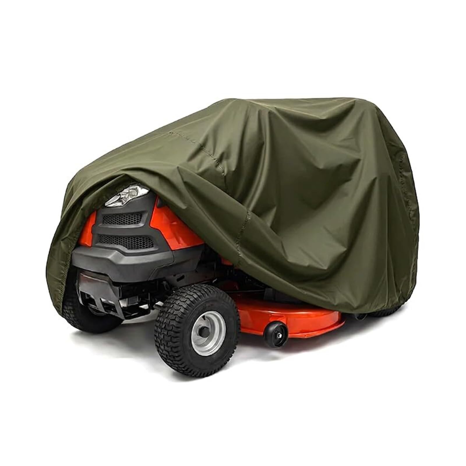 Ride-on lawn mower cover made of durable polyester, waterproof and dustproof lawn tractor protective cover, robust rain cover tarpaulin for garden tools and accessories (M (69.69 x 43.31 x 43.31
