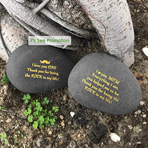 Unique Gift For Mom - Thank You For Being My Rock, Christmas Mothers Day Birthday Gifts For Mother From Daughter Son Kids, Novelty Keepsake Paperweight Pebble Stone Engraved Rock With Sentiment Words #TOP6
