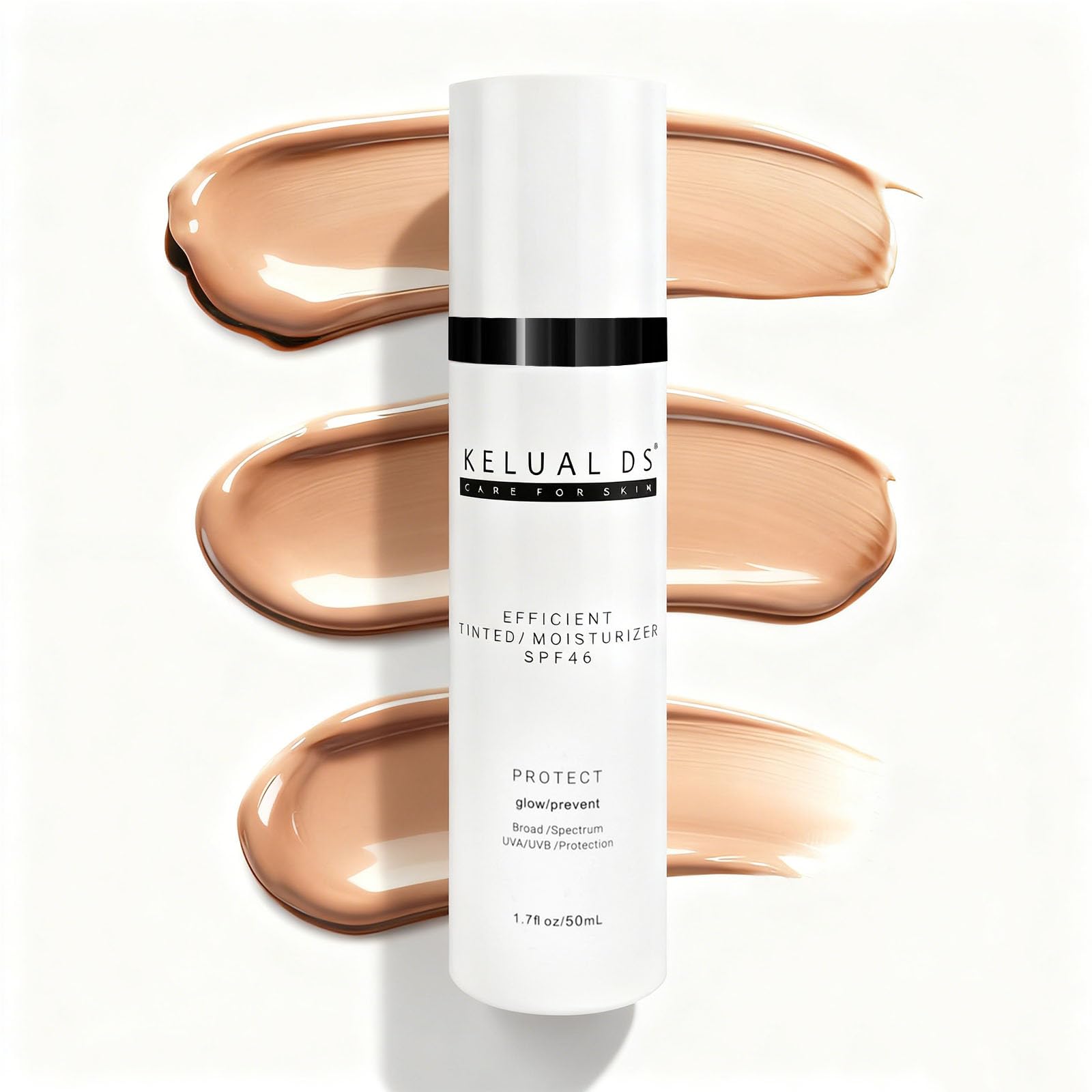 KELUAL DS Anti-Aging Tinted Face Moisturizer Sheer Face Sunscreen SPF 46 Hydrating Skin Care Sunscreen Moisturizer 1 7OZ