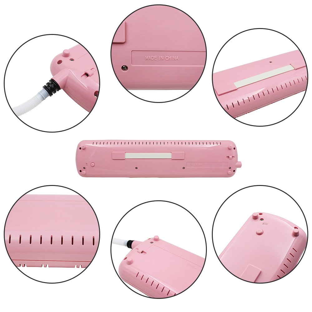 37 piano Keys melodica strumento musicale per gli amanti della musica principianti regalo con borsa da trasporto, Pink