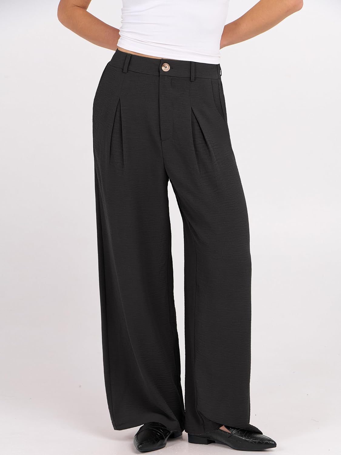 ANRABESS Women Wide Leg Dress Pants 2026 Summer High Waisted Business Casual Work Trousers Dressy Office Palazzo Pants Slacks - Image 3