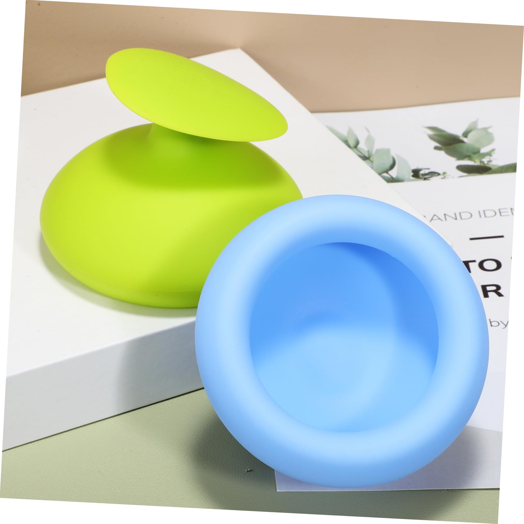 Mobestech 2pcs Silicone Expectorator Choking Rescue Device Silicone Palm Cup Baby Palm Chest Cup Silicone Cups for Cupping Silicone Cupping Silica Gel Reduce Phlegm Asphyxia Elder - Image 3