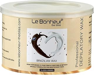 Le Bonheur Stripless Brazilian Liposoluble Wax | White Chocolate | For Face - Upper Lips - Arms - Legs - Bikini Line - Underarms and Full Body | Men & Women | 250gm