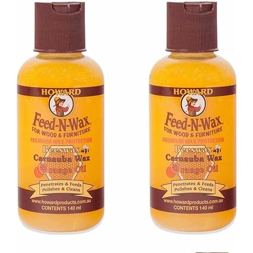 Howard FW0004 Feed-N-Wax Wood Polish and Conditioner, 4.7-Ounce (2-Pack)