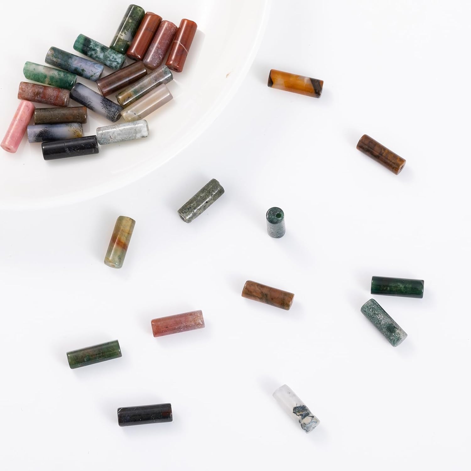 Natural Indian Agate Cylinder Tube Beads 4x13mm 38cm/str Loose Semi Gemstone Stone Beads for Making Bracelets Necklace Earrings - Image 4