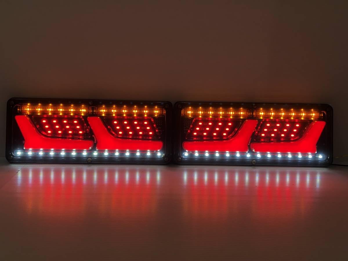 Amazon.co.jp: SH-8 LED 2連テール テールランプ 24V 左右セット  