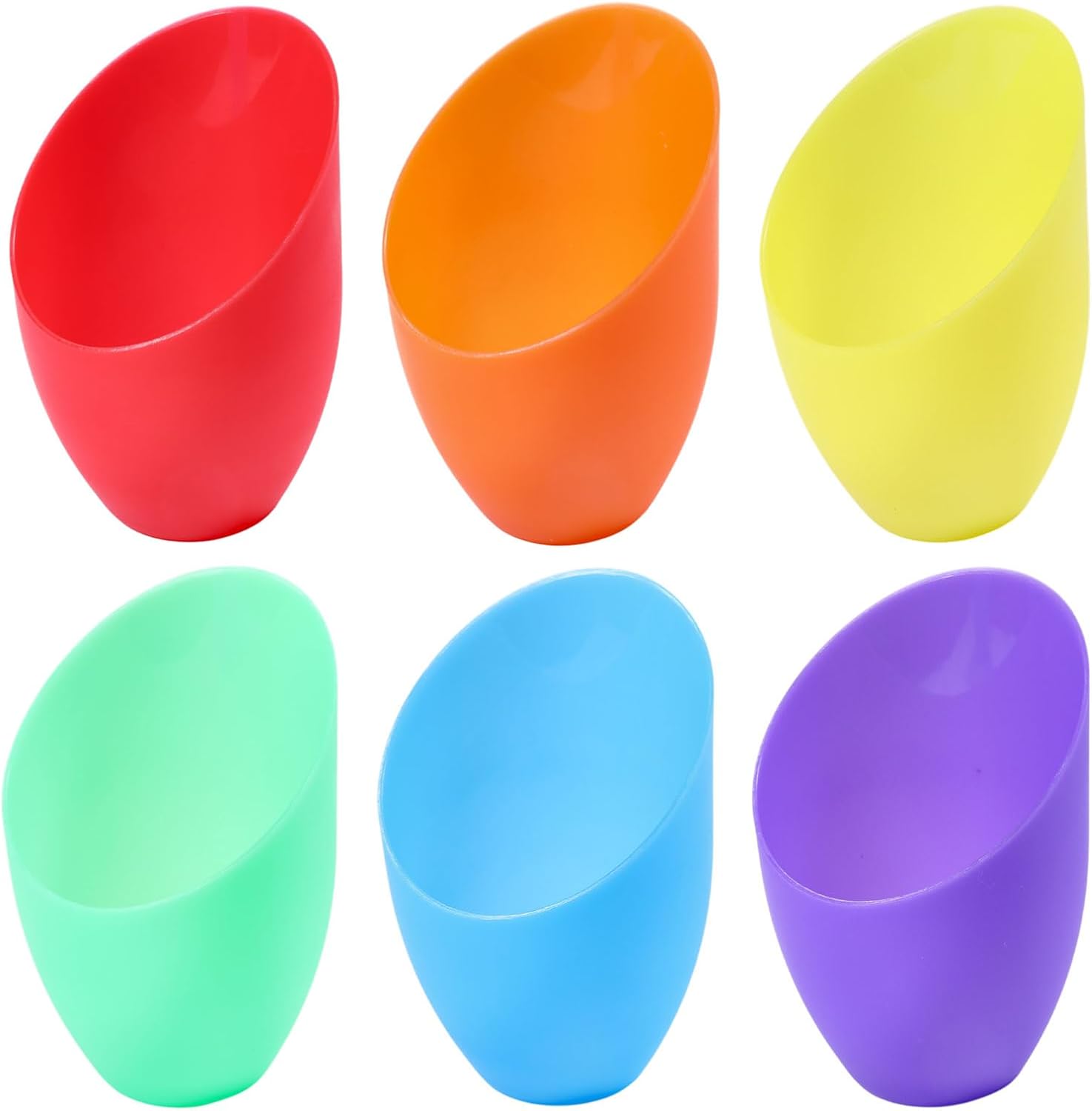 CHGCRAFT 6 Pcs 6 Color Plastic Lamp Shade Replacement Horseshoe Lampshade 42mm Hole Replacement Lamp Covers for LED Stand-up Lamps 3.6 Inch/91 mm Inner Diameter