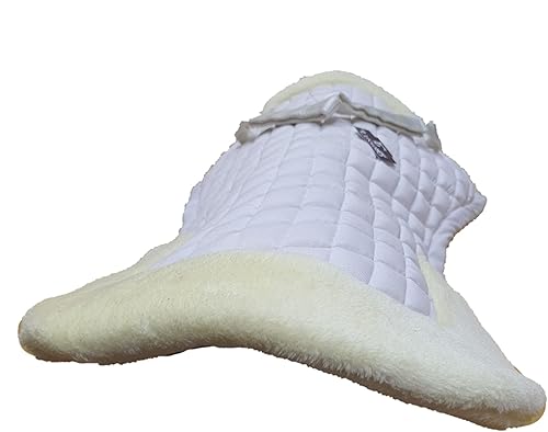 Miniatura 4 de Half Saddle Pad Half Pad White Fleece Half Pad Equipo de equitación ecuestre y accesorios