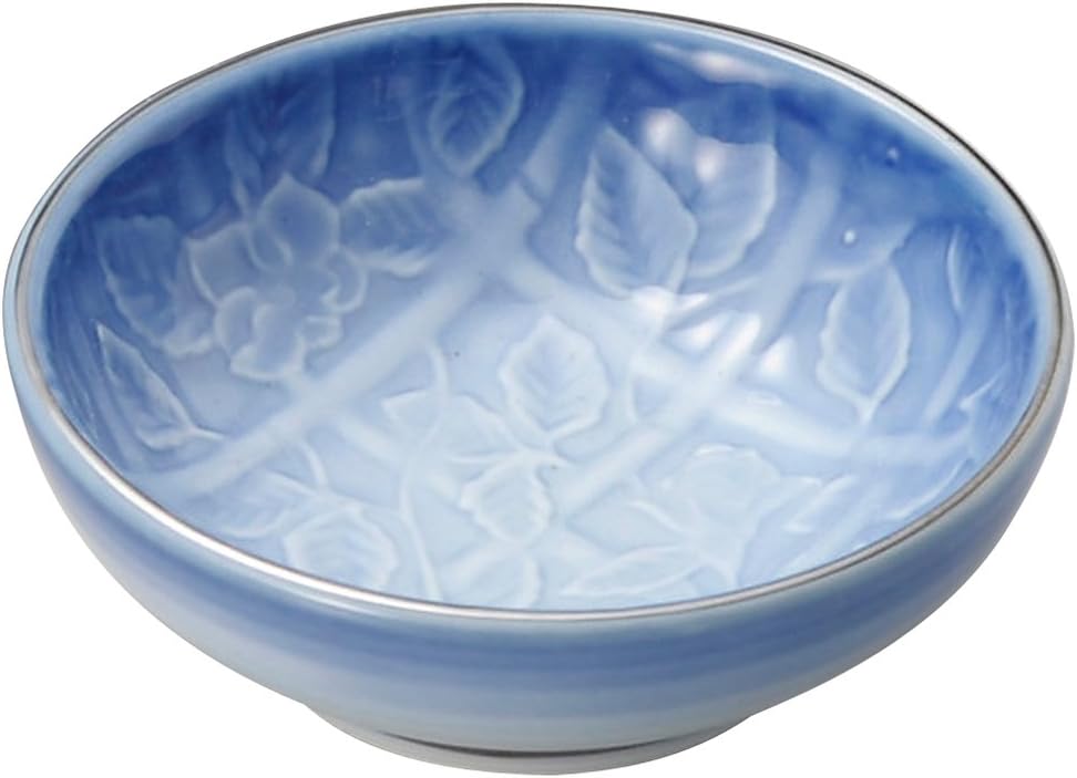 Yamashita Kogei 14244000 Blue Blowing Carving Tonsui, φ3.5 x 1.2 inches (9 x 3