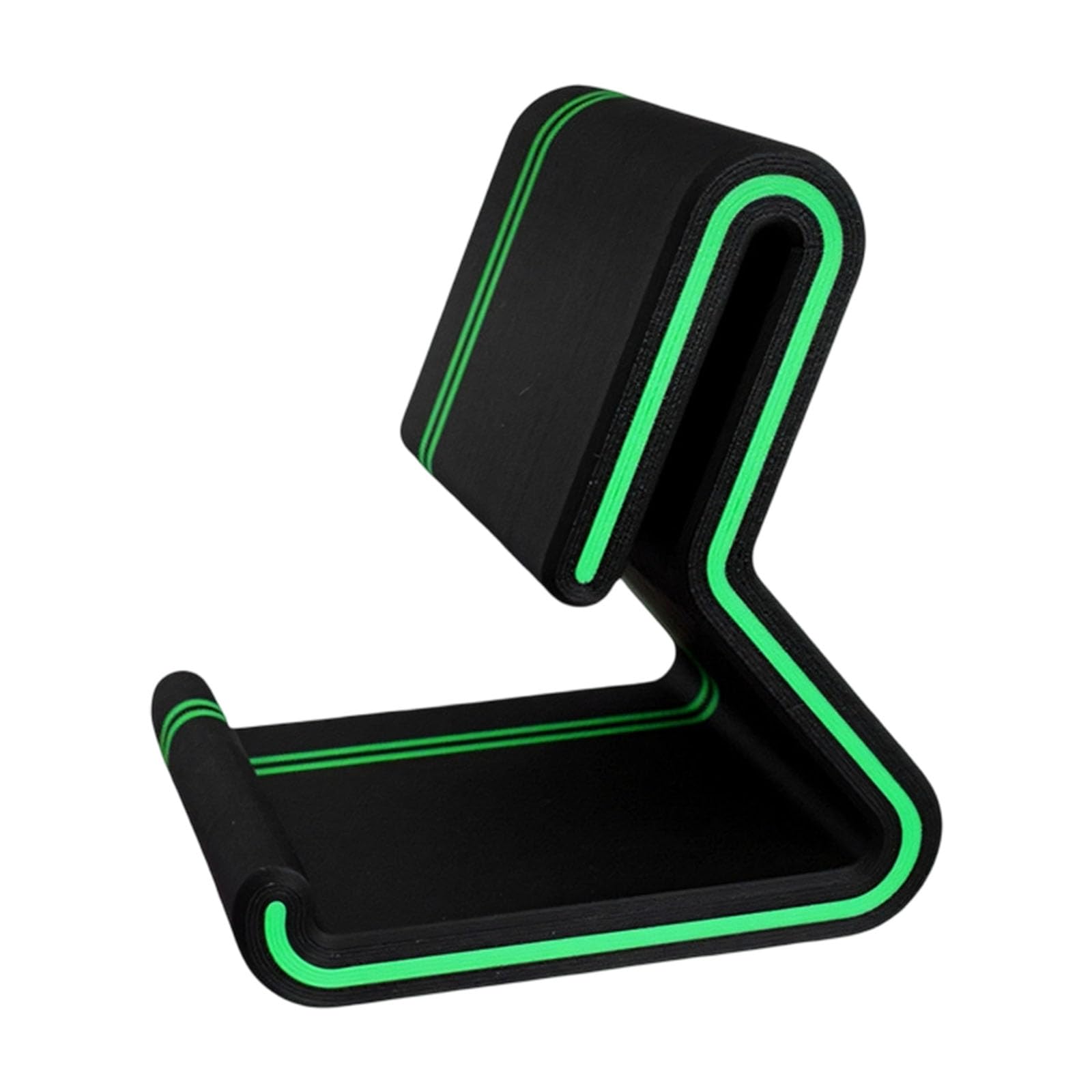 Desktop Phone Stand for Smartphones, Integrated Cradle with Fixed Tilt for Video Chat and Streaming Use Smartphone Desk Cradle Phone Viewing Stand