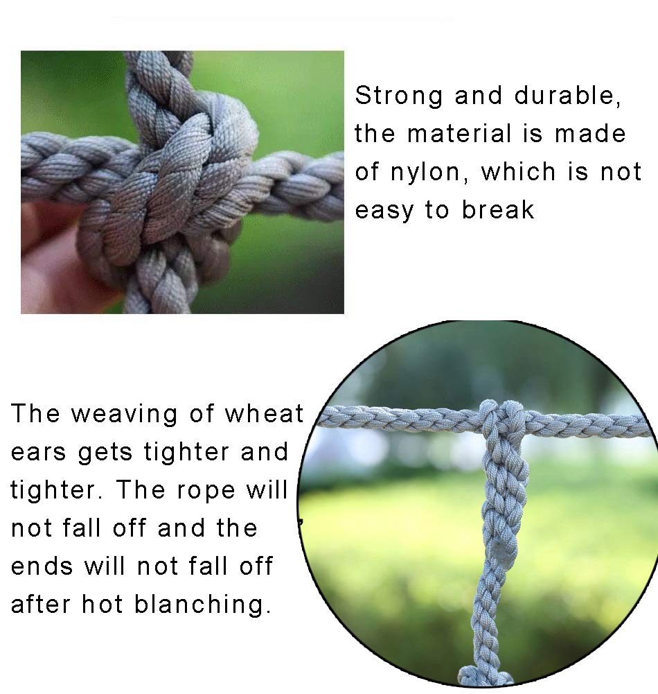 Automotive Cargo Nets Outdoor Rock Equipment Rope Ladder Swing Sets Nylon Structures Giant Heavy Duty Large Mesh 10cm Dia 8mm Cargo Net Safety Net Children Outdoor Climbing Net