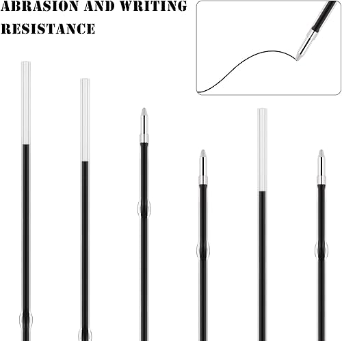 Miniatura 3 de WY WENYUAN 30 repuestos de bolígrafo de tinta, repuestos de bolígrafos reemplazables, repuestos de tinta negra de 0.039 in, 4.3 pulgadas4.3 in,