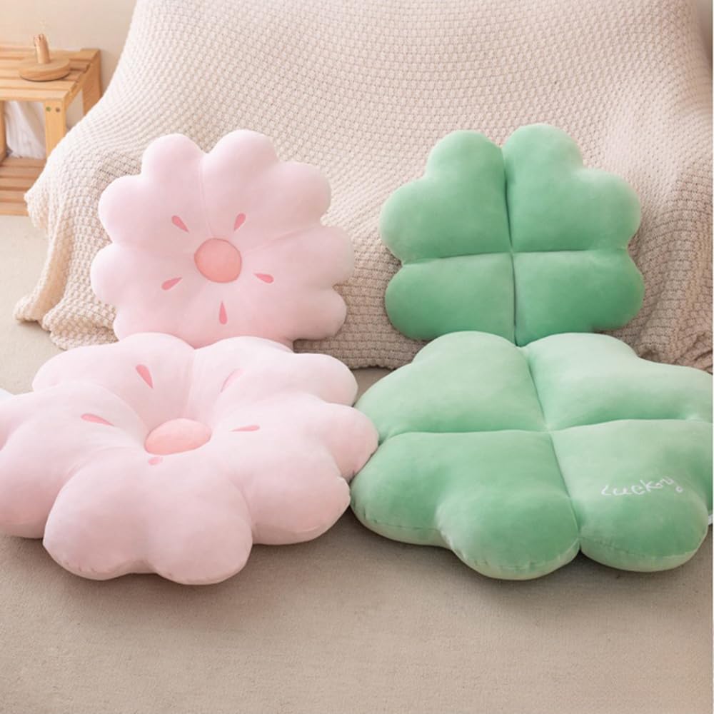 Amazon.co.jp: 座布団 桜柄 座面クッション クローバー柄