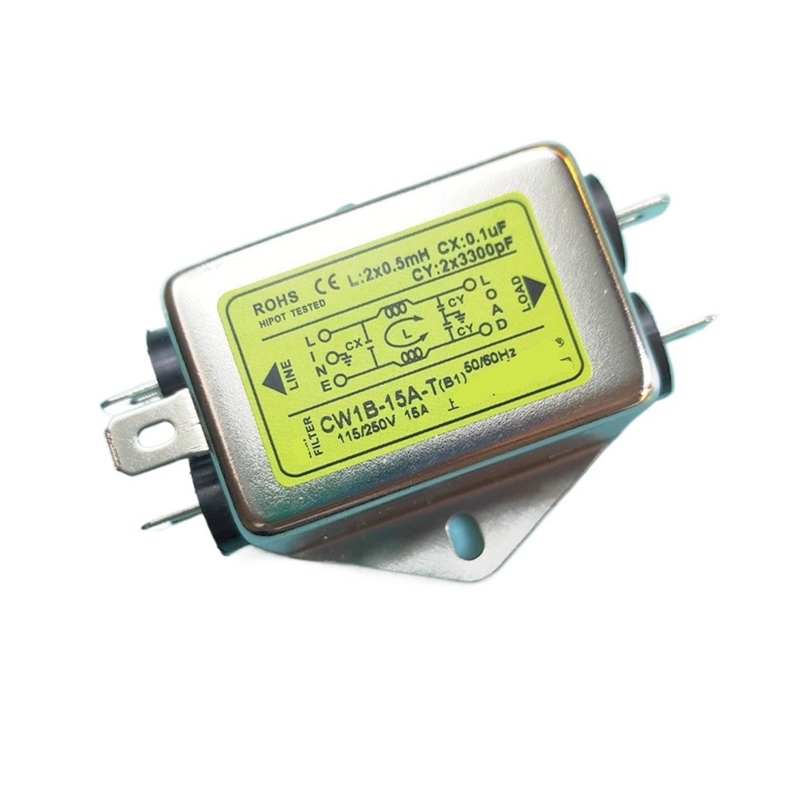 Filtro de potencia armónico monofásico CW1B-15A-T supresor de pulsos eléctricos 220V