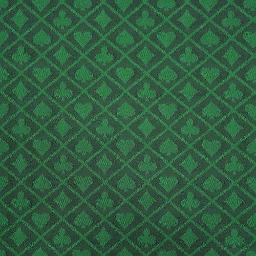 Two Tone Poker Speed Cloth Green - Per Metre | Deluxe Two Tone Speed Cloth for DIY Poker Tables with Playing Card Suit Two Tone Pattern