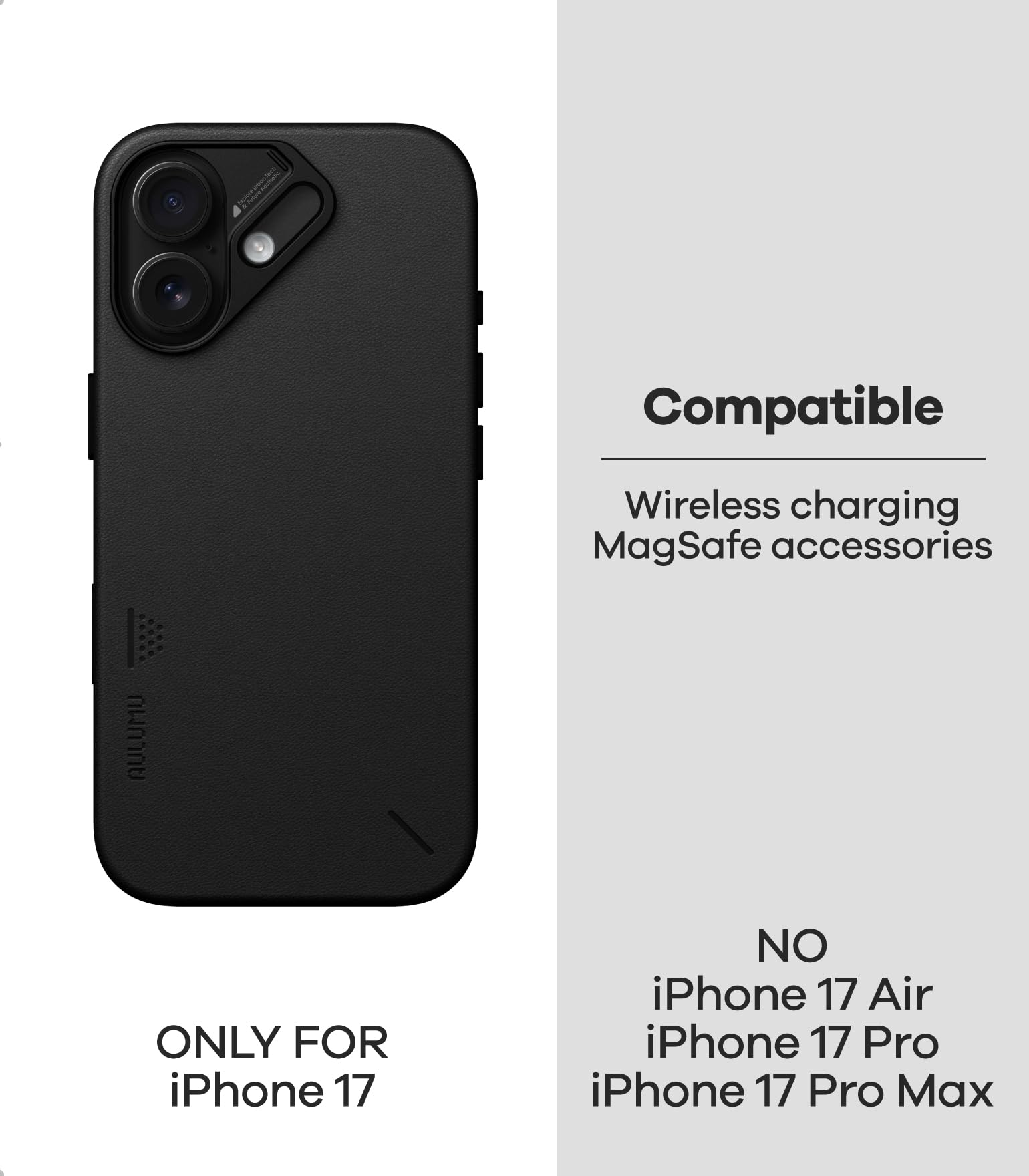 Amazon.com: Aulumu A17 Vegan Leather iPhone 17 Case | Camera