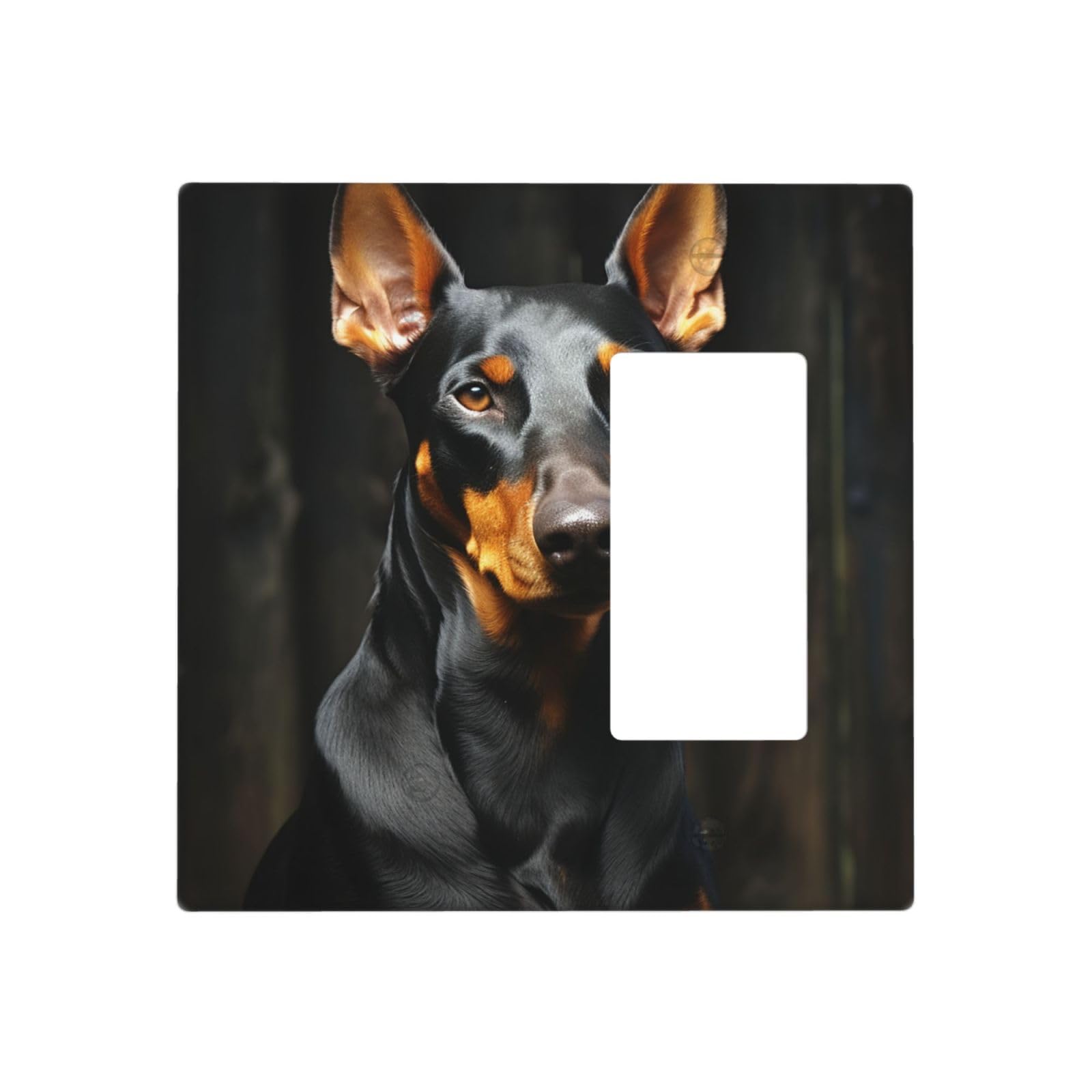 Kloph Style K Decorator Wall Plate 2 Gang Light Switch Covers Doberman Wallplate Double Toggle Switch Plate Mid-Size Electrical Outlet Covers Decorative Wall Switch Plate Cover