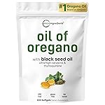 Micro Ingredients Oil of Oregano Softgels, 300 Count | 2 in 1 Formulated with Black Seed Oil, 4X Strength Carvacrol & Thymoquinone | Plant Based, Non-GMO, & Immune Support