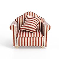 Vista 18 de Odoria 1/12 Silla en miniatura Sillón Casa de muñecas Muebles Accesorios, Azul Oscuro