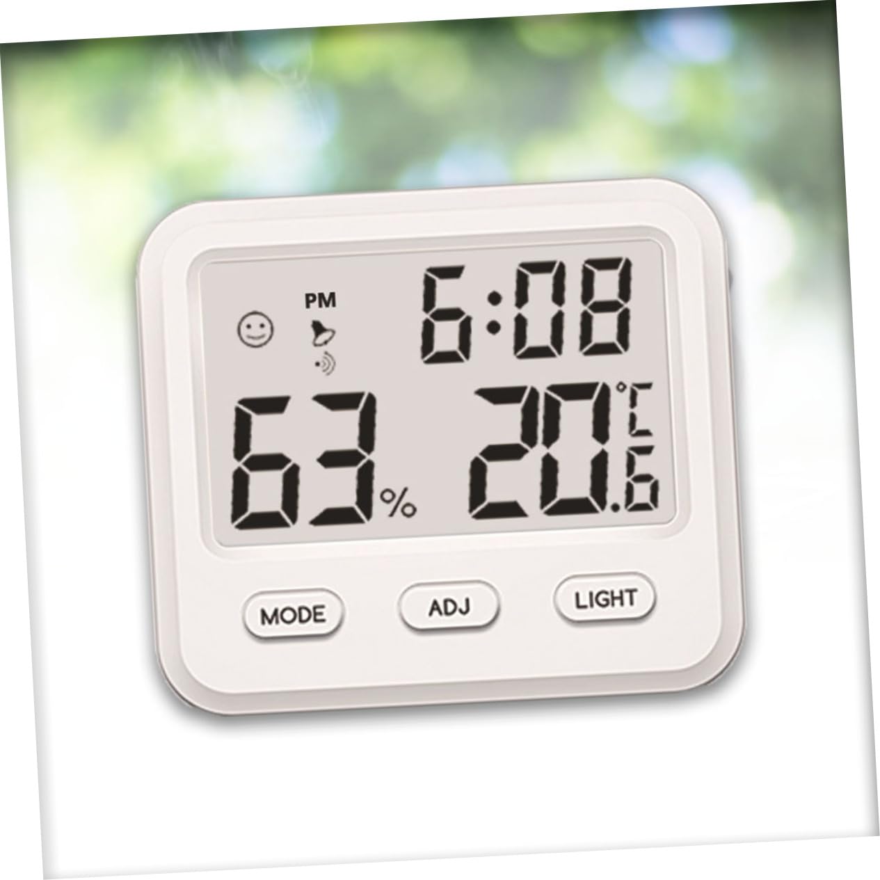 Mipcase Lot De 2 Hygromètres D'intérieur Avec Horloge Moniteur Précis De Température Et D'humidité Pour La Maison Le Bureau La De Bébé