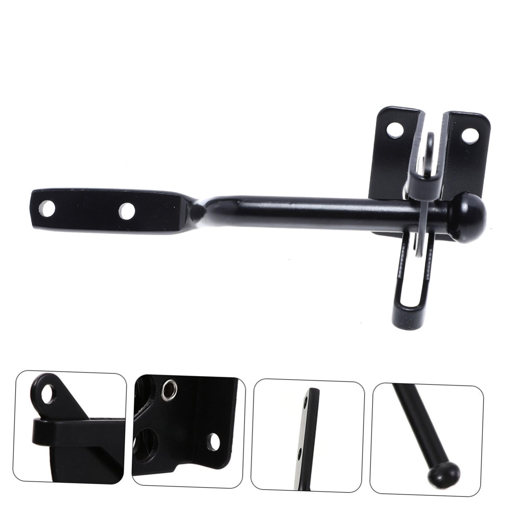 jojofuny 4pièces Verrou De Portail Acier Loquet De Serrage Automatique Pour Clôture Bois Installation Facile Et Pratique