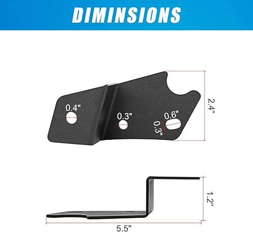 Miniatura 2 de Soportes de montaje de luz de zanja A-Pillar para módulos LED de 3 pulgadas, compatible con accesorios Ford Bronco 2021-2023