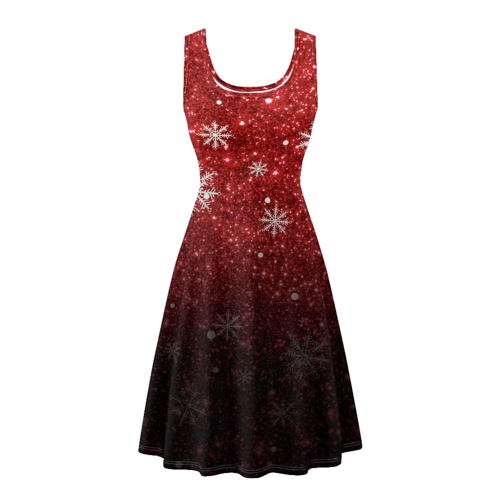 Dreaweet Casual Sleeveless Dresses for Women Girls, Round Neck Tank Dresses with Pockets Summer Sundress Size XS-4XL