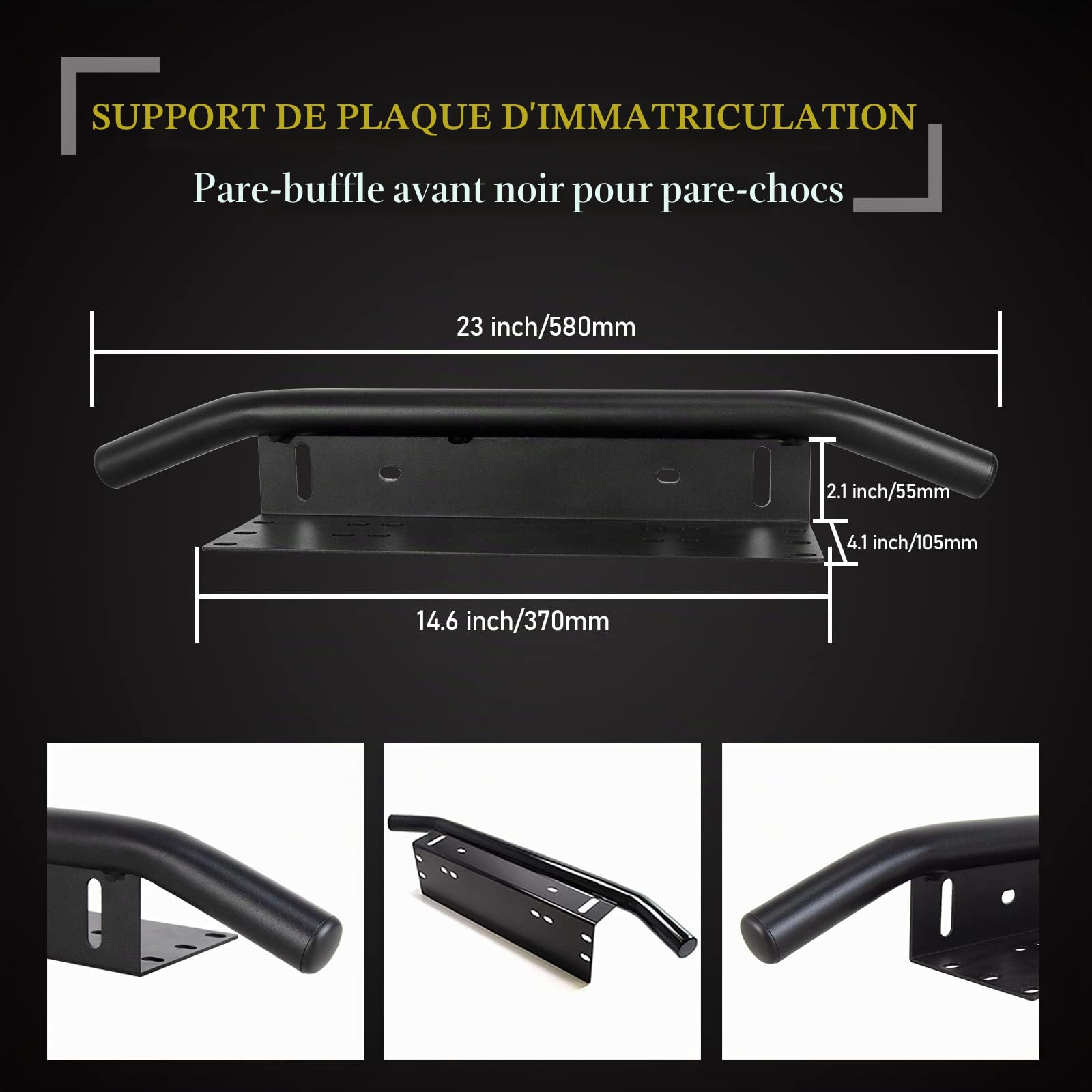 SKYWORLD 50CM 126W Barre Led 4x4 avec Support de Plaque D'immatriculation